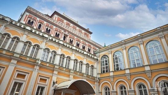  △當?shù)貢r間3月21日，莫斯科，克里姆林宮。（總臺央廣記者潘毅拍攝）