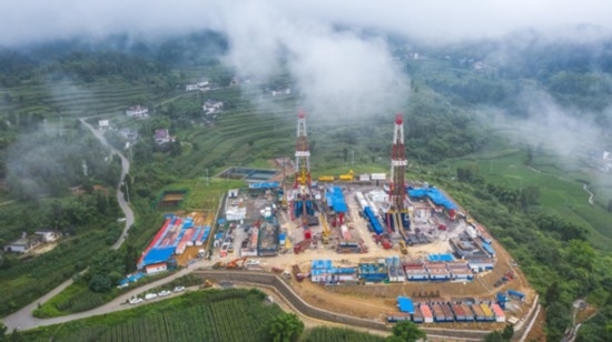 江漢油田涪陵頁巖氣田。涪陵頁巖氣公司供圖