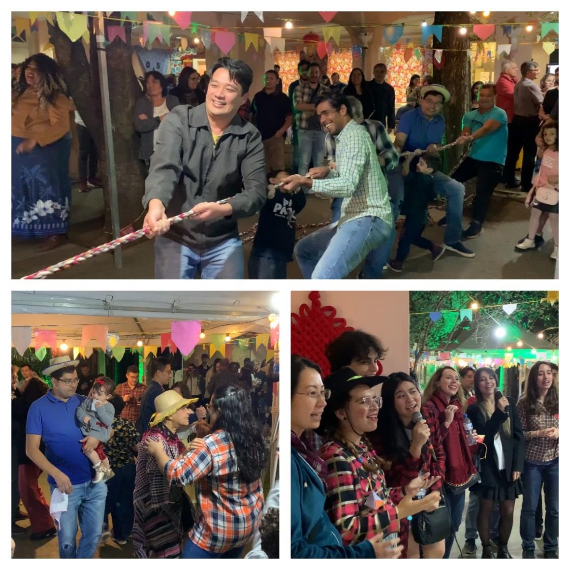 參與者在活動(dòng)中體驗(yàn)巴西豐收節(jié)文化元素。（圣保羅州立大學(xué)孔子學(xué)院供圖）