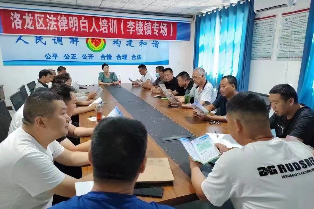 河南省洛陽市洛龍區(qū)李樓司法所開展《民法典》專題普法講座暨“法律明白人”培訓(xùn)。河南省司法廳供圖
