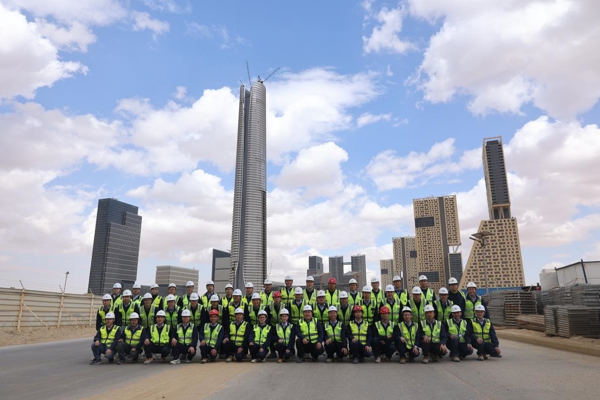 埃及新首都CBD標志塔項目青年工程師團隊。 受訪者供圖