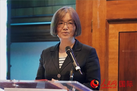 薛伶致辭。人民網(wǎng) 郭錦標(biāo)攝