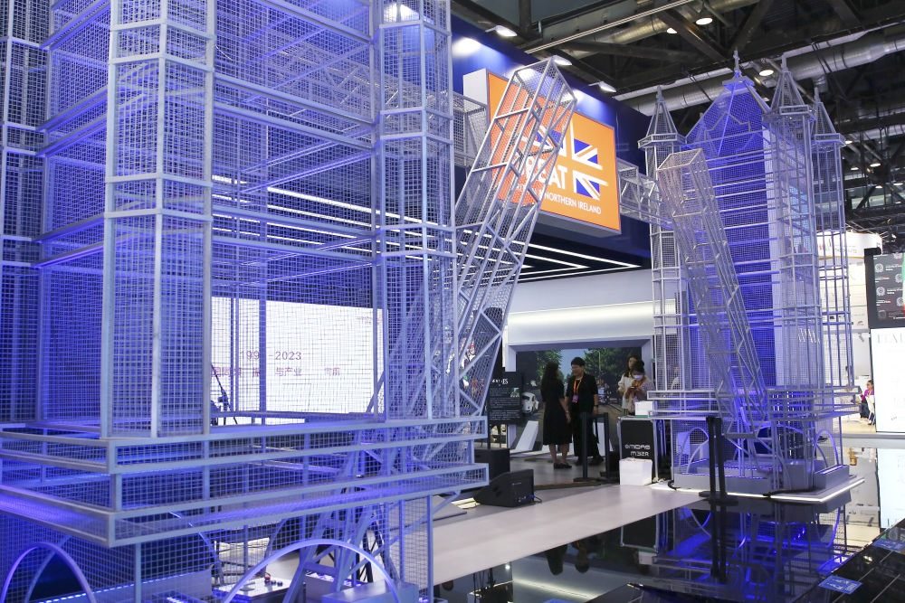 這是9月3日在國家會(huì)議中心綜合展區(qū)拍攝的英國展館。新華社記者 孫瑋彤 攝