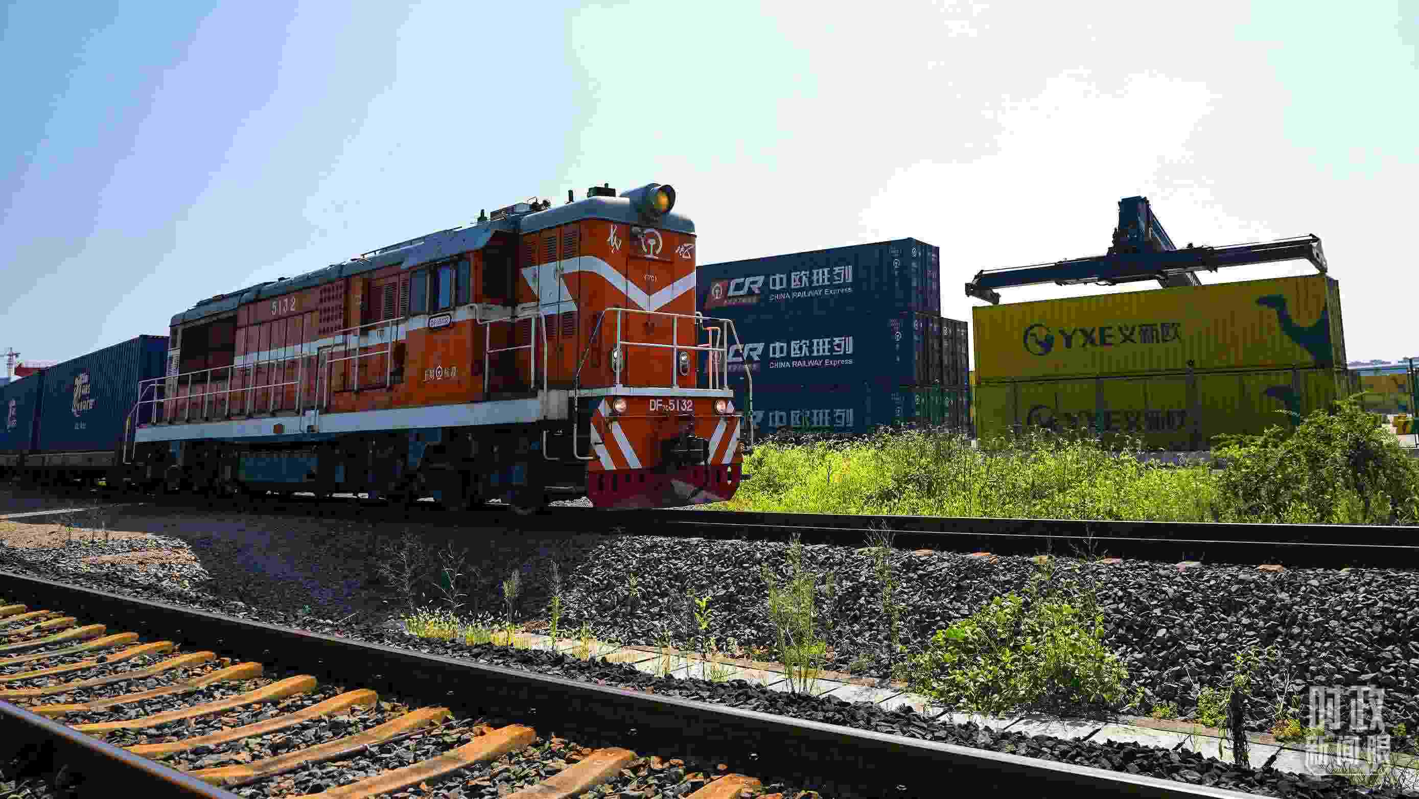 △“義新歐”中歐班列。（總臺國廣記者李晉拍攝）