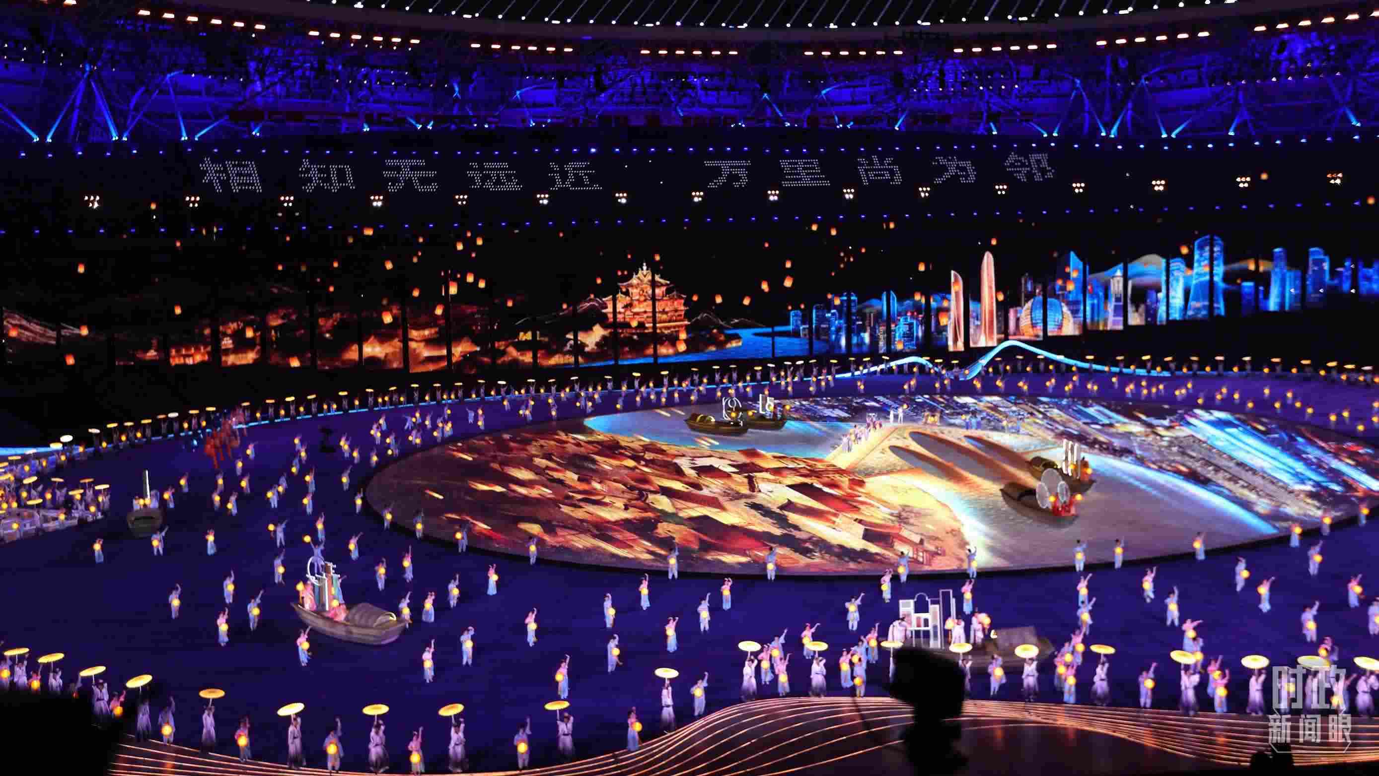 △杭州第19屆亞運會開幕式。（總臺央視記者魏幫軍拍攝）