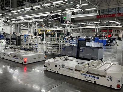 新能源汽車智能生產(chǎn)線。人民網(wǎng) 王紹紹攝