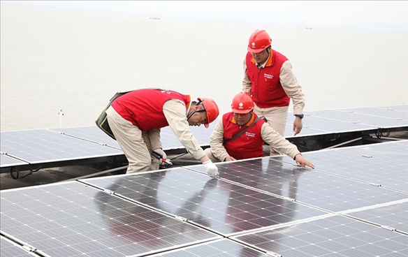 開(kāi)山島微電網(wǎng)的投運(yùn)建設(shè)。受訪者供圖