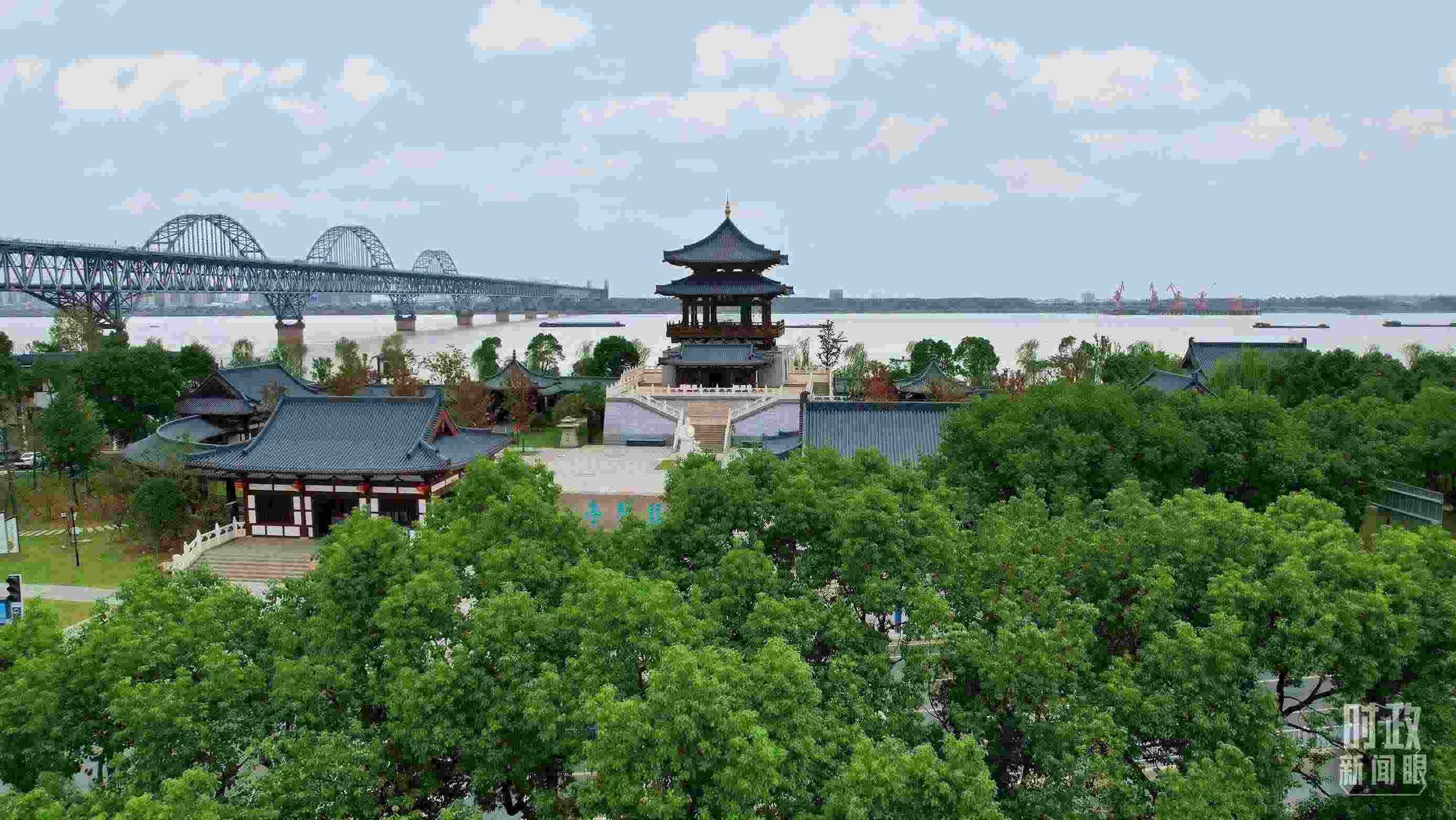 △長江國家文化公園九江城區(qū)段。（總臺記者劉陽拍攝）