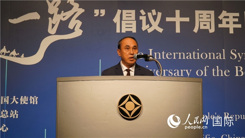 柬埔寨駐日大使圖伊瑞發(fā)言。人民網 蔣曉辰攝