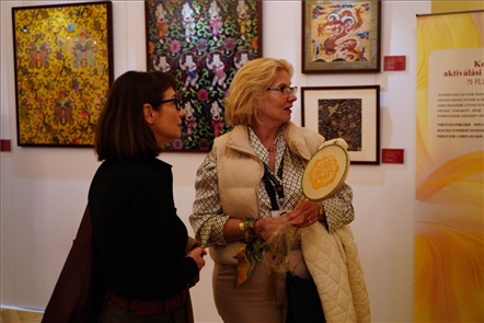 游客觀賞。布達(dá)佩斯中國文化中心供圖