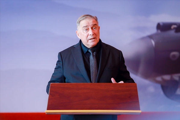 2023年10月30日，美中航空遺產(chǎn)基金會主席杰弗里·格林在中國人民抗日戰(zhàn)爭紀念館的活動中發(fā)表講話。中國人民對外友好協(xié)會供圖