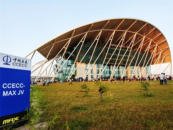 孟加拉國建筑面積最大鐵路車站——科考斯巴扎車站。中國土木工程集團(tuán)有限公司供圖