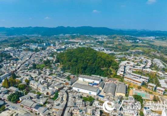 航拍舊州古鎮(zhèn)。人民網(wǎng) 陽茜攝