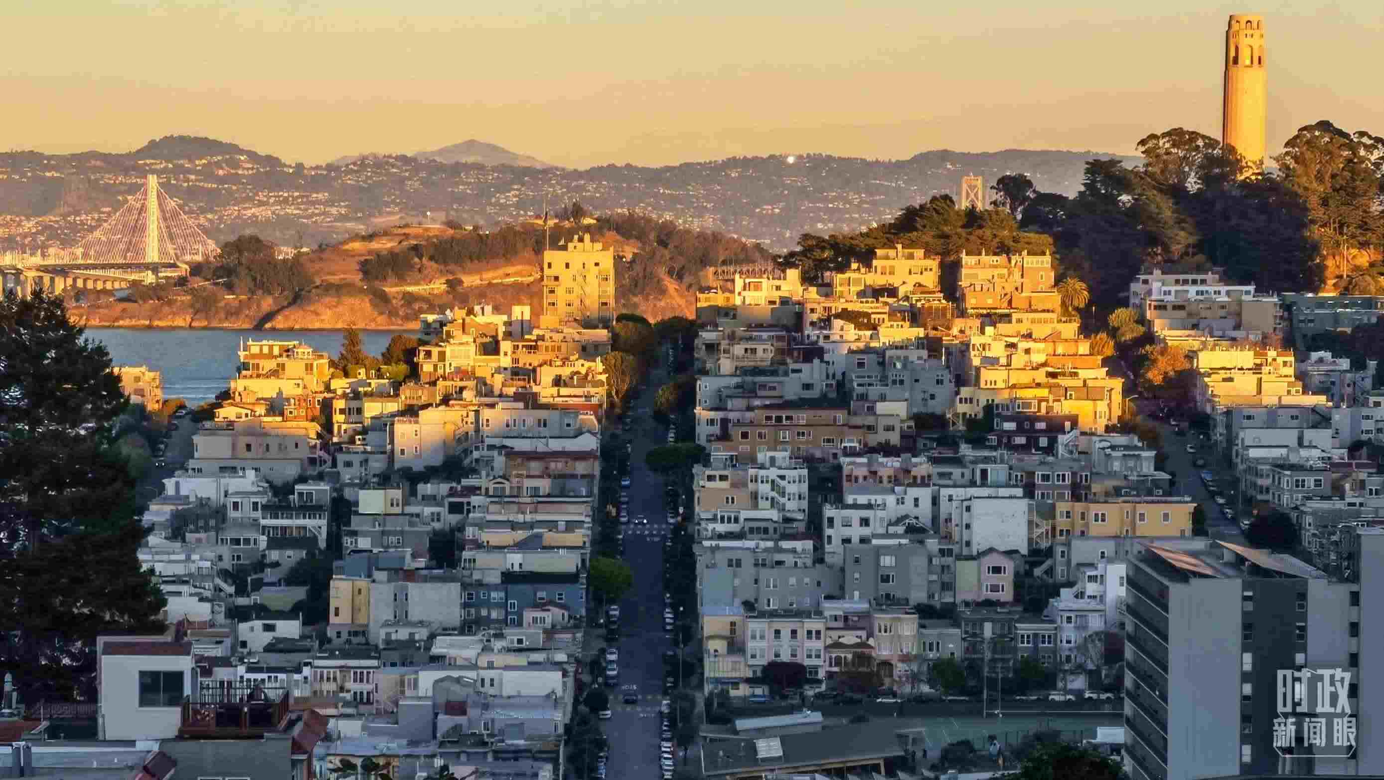 △舊金山街景。（總臺(tái)央視記者石丞拍攝）