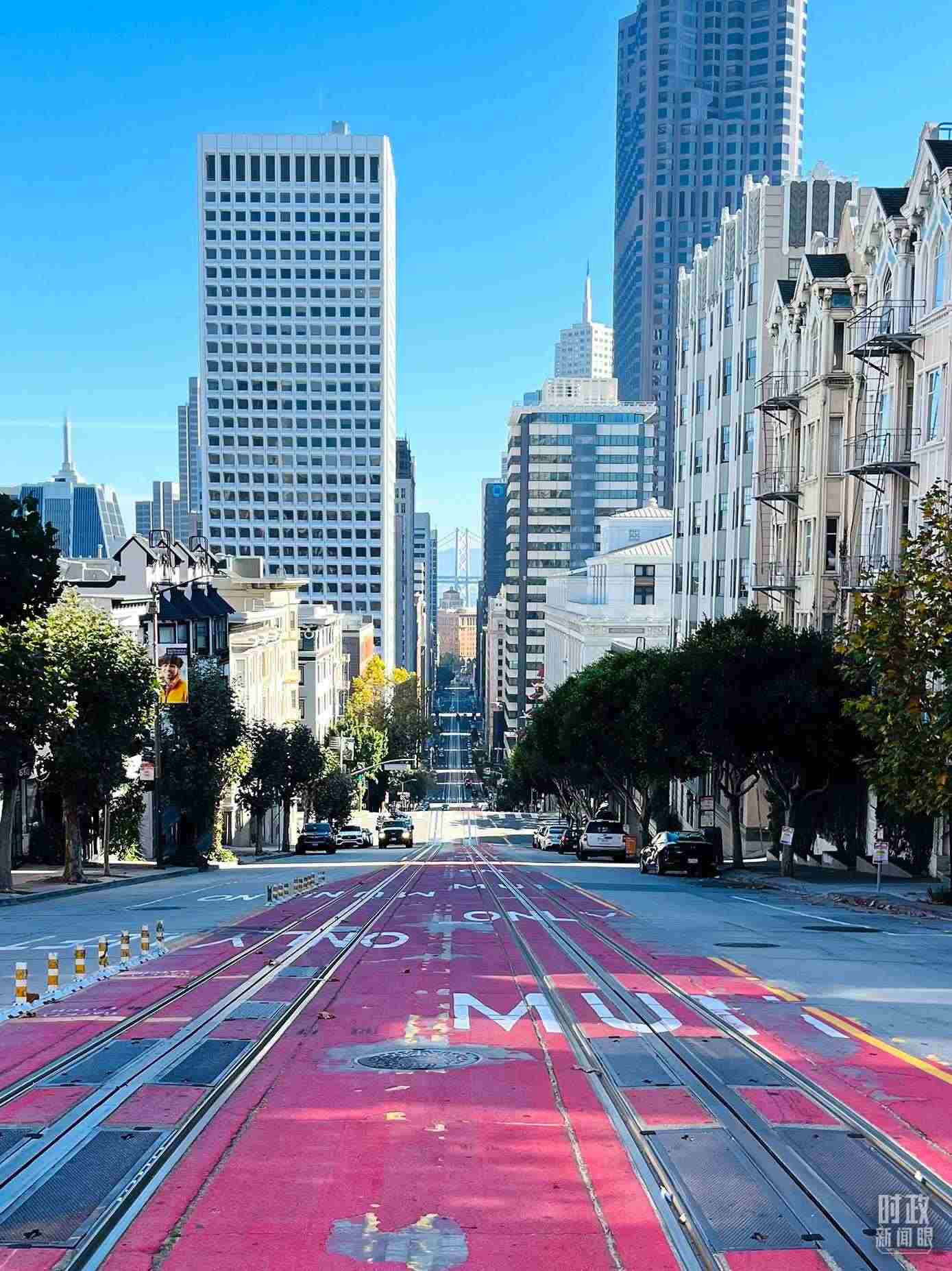 舊金山街景。（總臺(tái)央視記者郭曉龍拍攝）