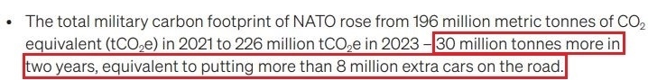 看看北約的“碳足跡”，就知道西方的氣候承諾有多扯