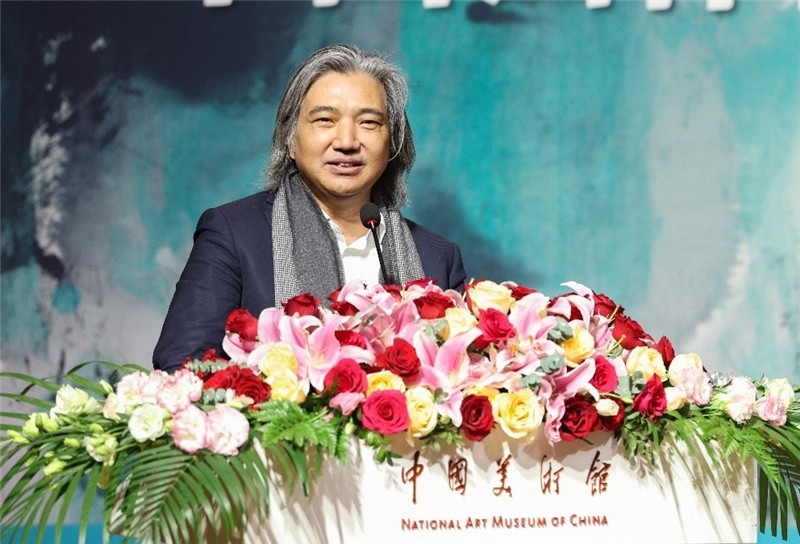 吳為山致辭。主辦方供圖