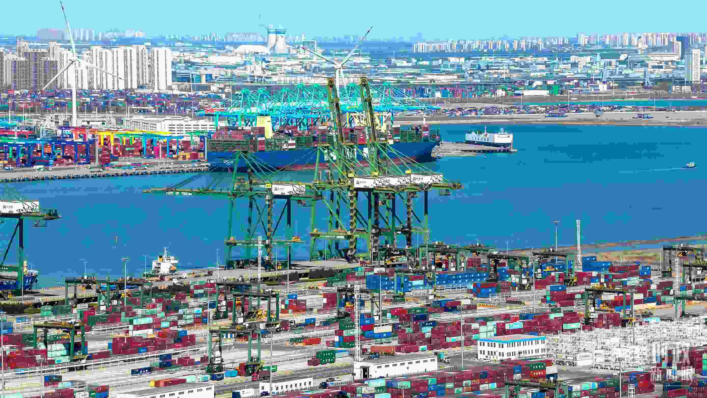 △俯瞰天津港。