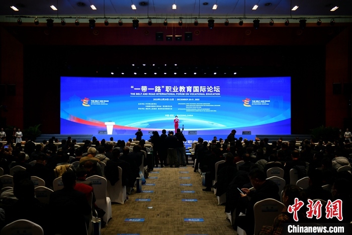 圖為 “一帶一路”職業(yè)教育國際論壇現(xiàn)場。 中新社記者 韓冰 攝