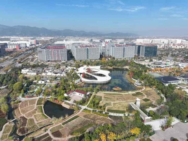 有機更新后的義烏城西街道橫塘村俯瞰圖。義烏城西街道供圖