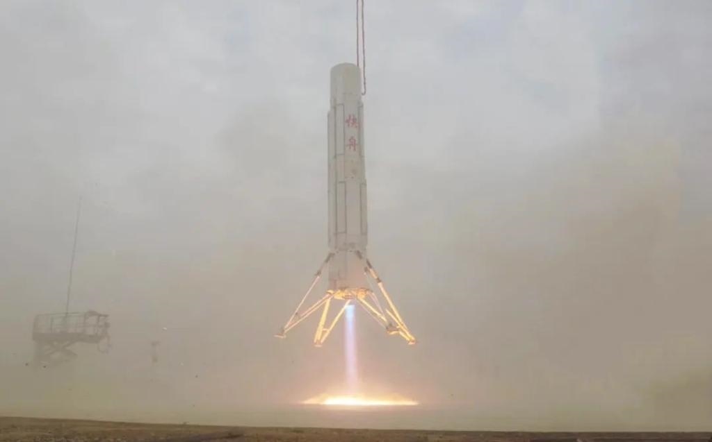 圖為垂直起降試驗(yàn)。（中國(guó)航天科工集團(tuán)供圖）