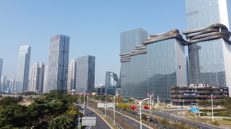 2024年1月1日，廣東珠海，橫琴粵澳深度合作區(qū)樓群。