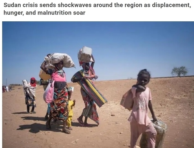 糧食危機、營養(yǎng)不良、霍亂 蘇丹人道主義危機嚴重