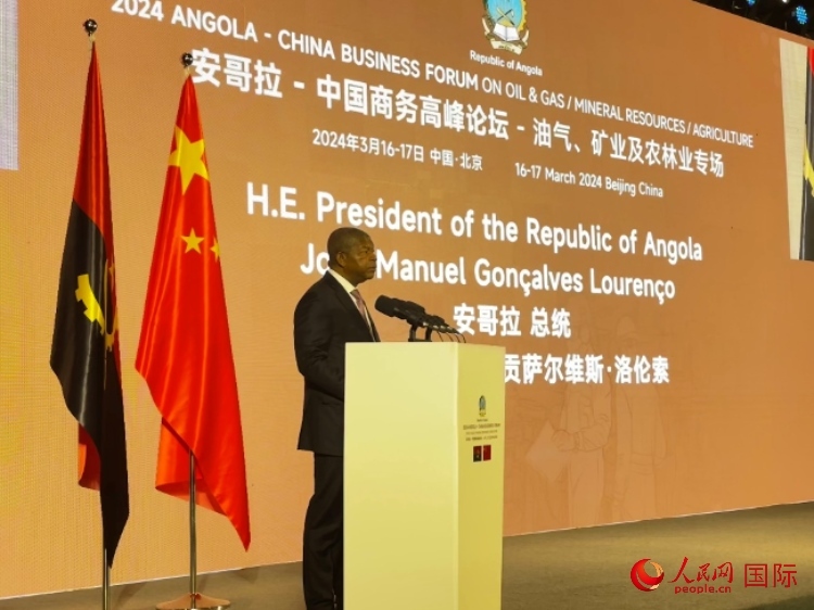 安哥拉總統(tǒng)若昂·曼努埃爾·貢薩爾維斯·洛倫索。人民網(wǎng)記者 張榮攝