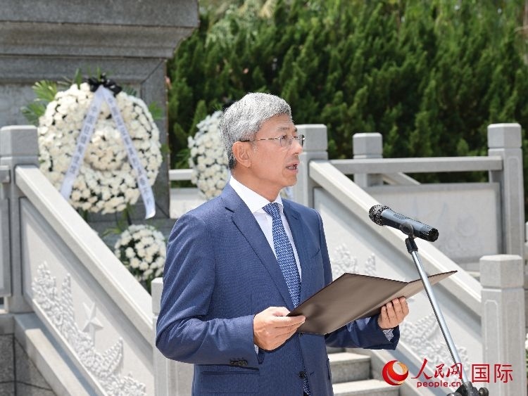 陳海大使發(fā)表致辭。人民網(wǎng)記者 謝佳君攝