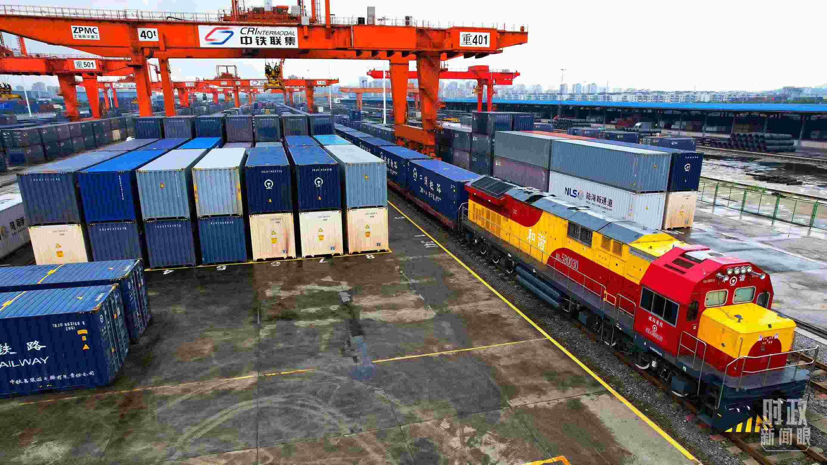 △重慶國(guó)際物流樞紐園區(qū)。（總臺(tái)記者劉雨拍攝）