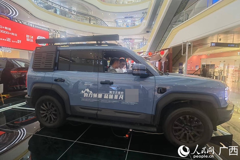 消費者在商場選購汽車。人民網(wǎng)記者 陳燕攝