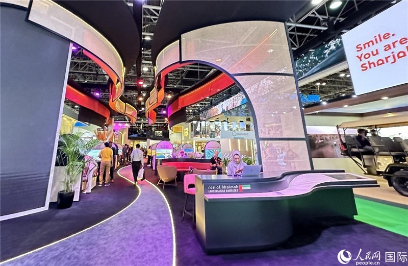 阿聯(lián)酋沙迦展臺(tái)。人民網(wǎng)記者管克江攝