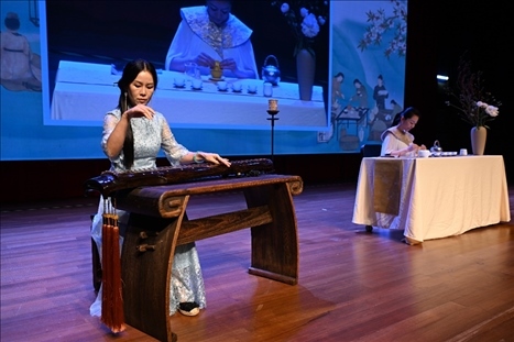 活動現(xiàn)場茶藝古琴表演。新加坡中國文化中心供圖