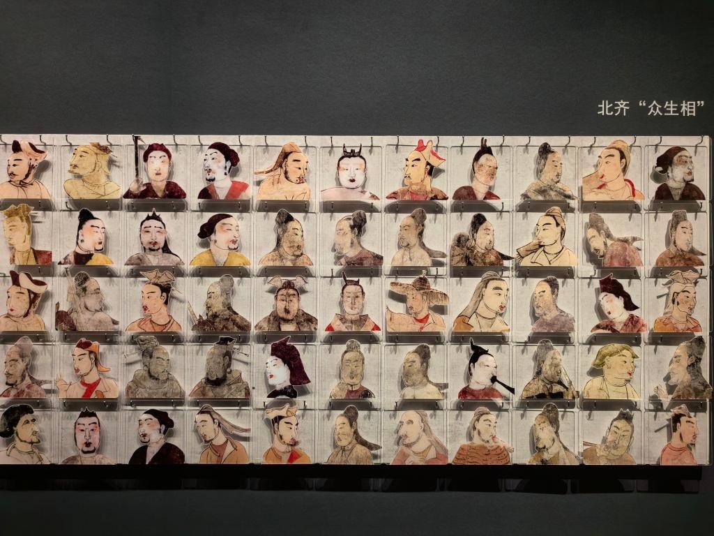 太原北齊壁畫博物館從山西北朝壁畫中提取人物元素展現(xiàn)當(dāng)時民族融合、文化交流。太原北齊壁畫博物館供圖