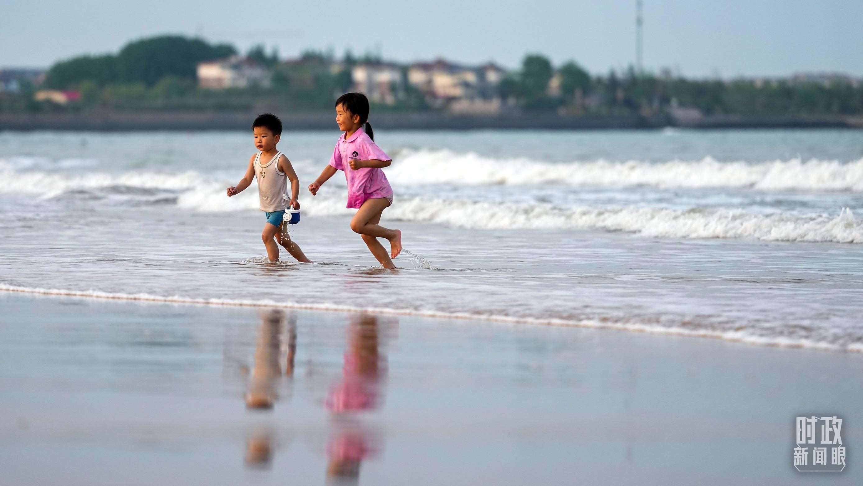 山東日照陽光海岸。（總臺國廣記者李晉拍攝）