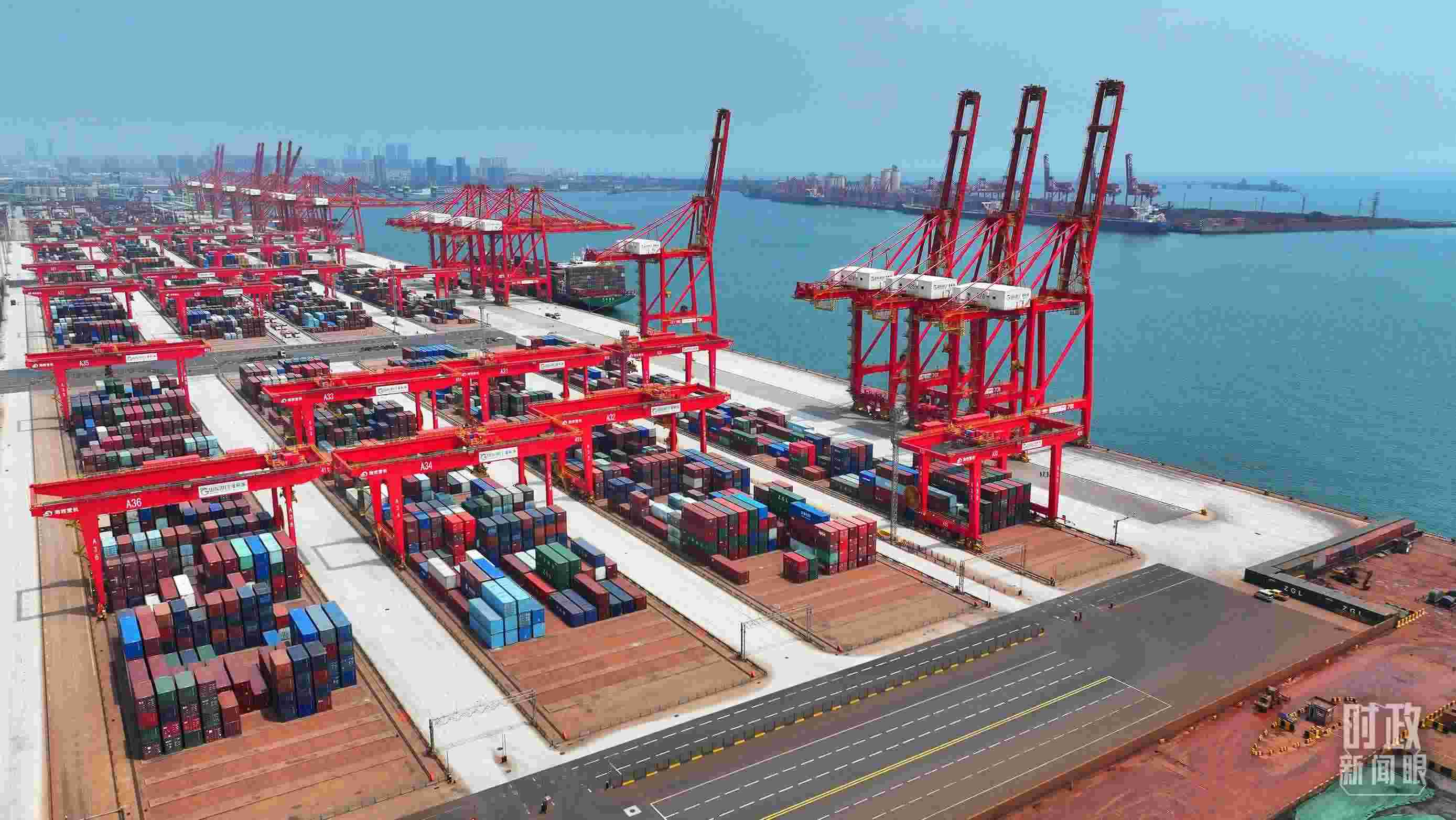 山東日照港。（總臺央視記者范凱拍攝）