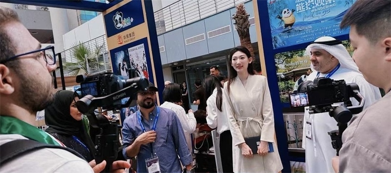 中國(guó)聯(lián)合展臺(tái)引發(fā)阿拉伯媒體關(guān)注。主辦方供圖