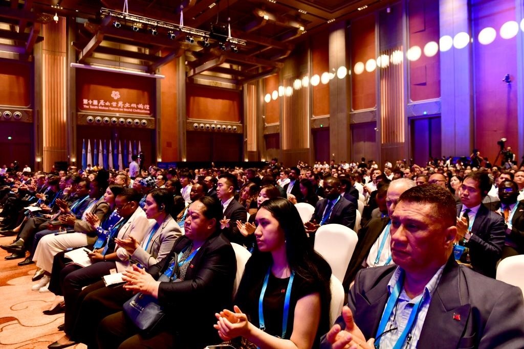 與會(huì)嘉賓出席第十屆尼山世界文明論壇。新華社記者 郭緒雷 攝