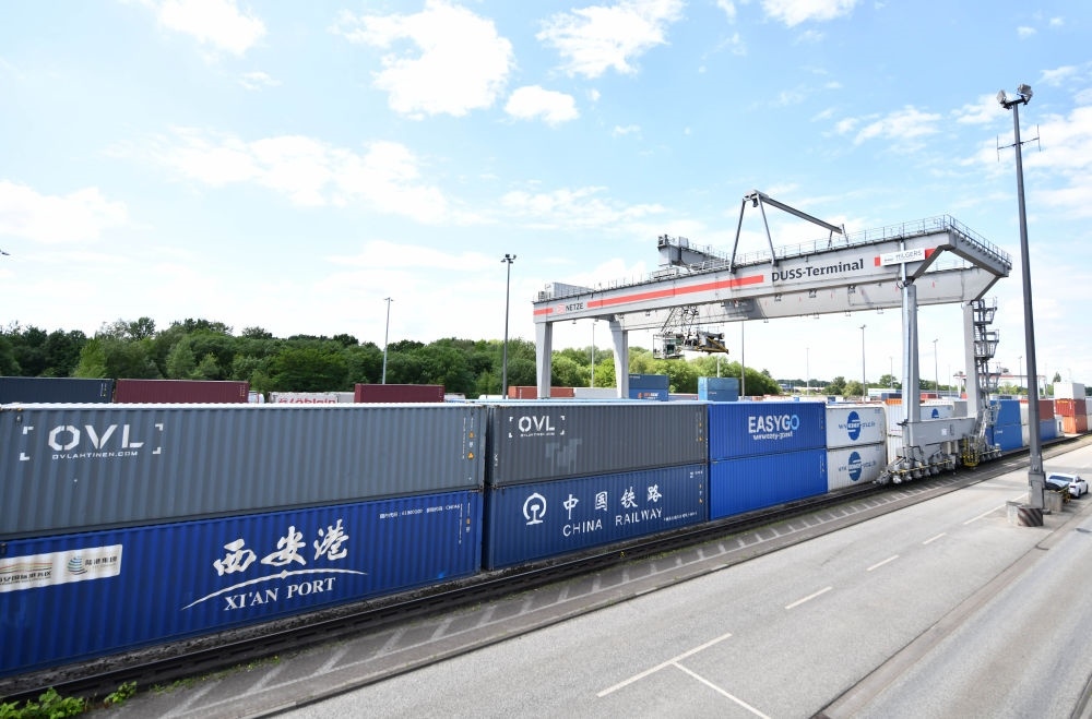 這是2024年5月27日拍攝的德國漢堡-比爾韋爾德DUSS貨運場站。新華社記者 任鵬飛 攝