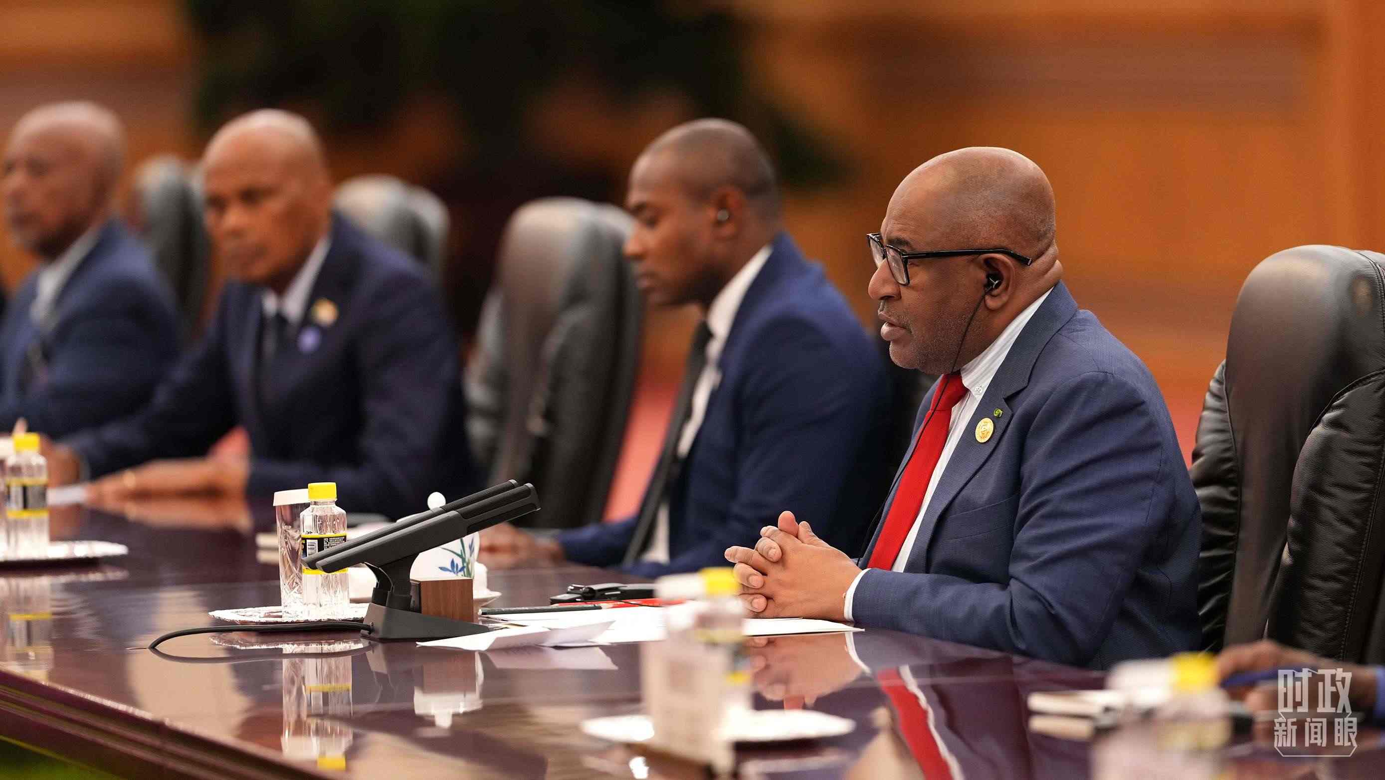 △科摩羅總統(tǒng)阿扎利。（總臺記者李晉拍攝）