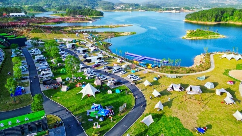 牛車河月亮灣露營(yíng)基地。受訪方供圖