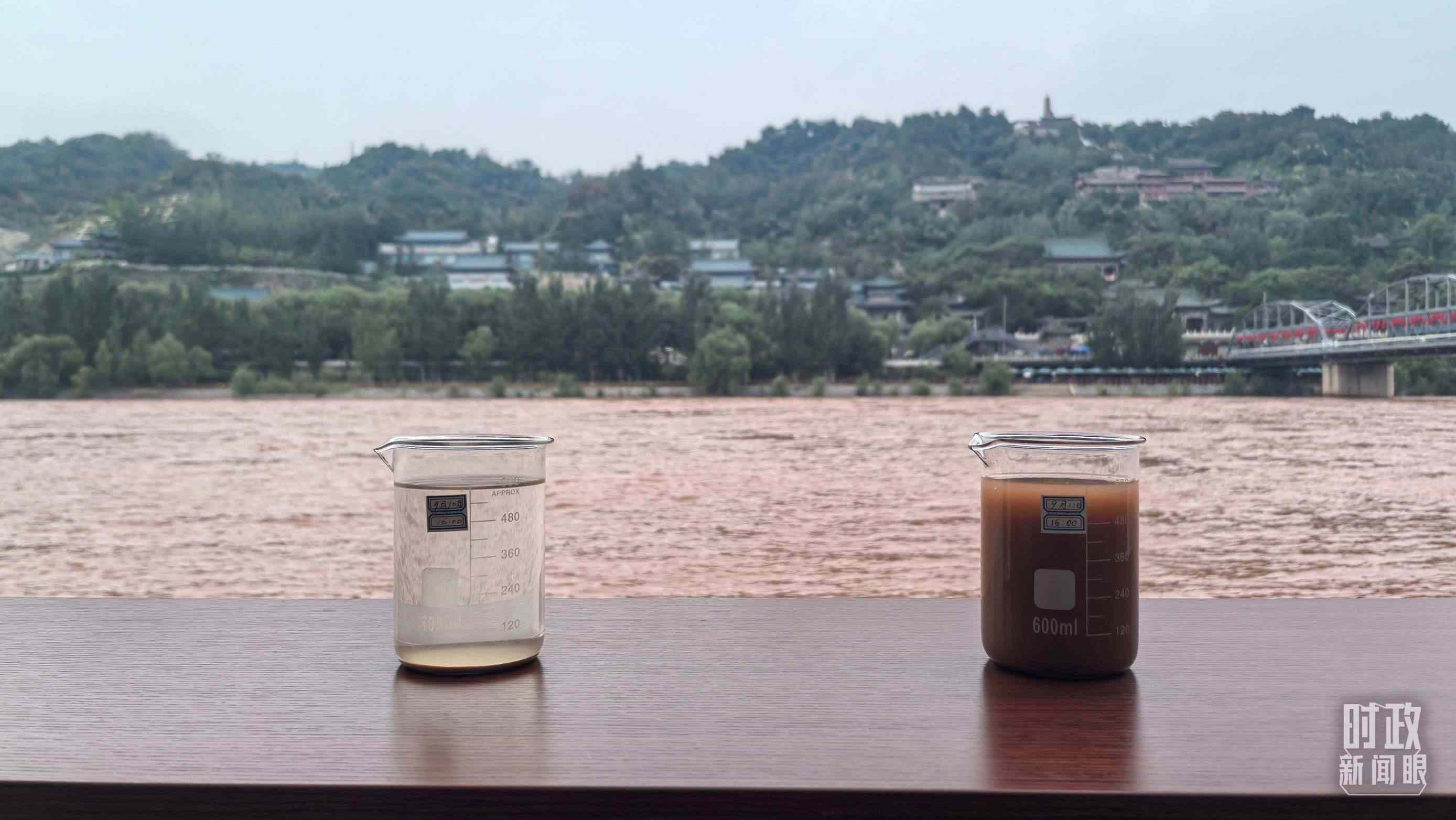 △黃河水質(zhì)監(jiān)測(cè)。（總臺(tái)央視記者陸泓宇拍攝）
