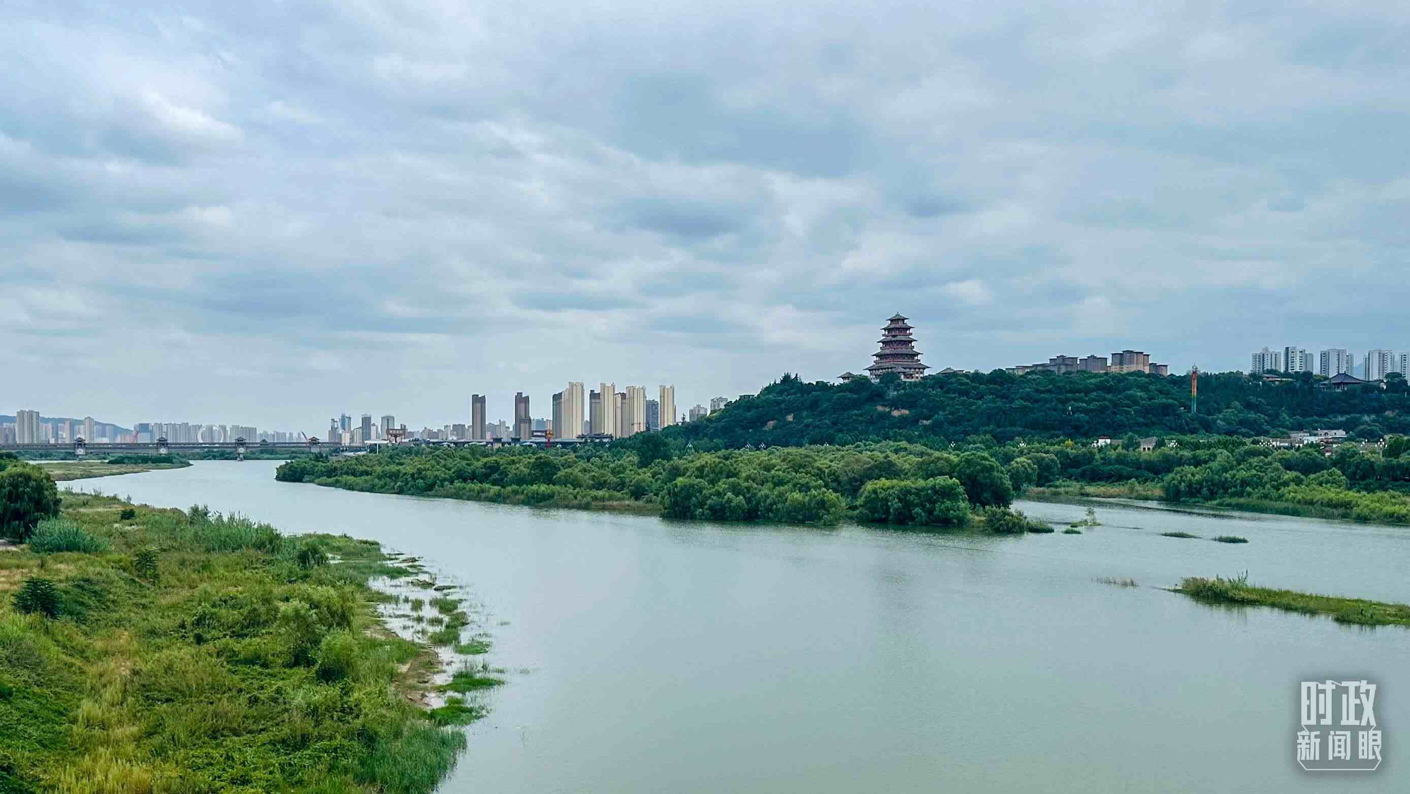 △ 渭河。（總臺(tái)央視記者范一鳴拍攝）