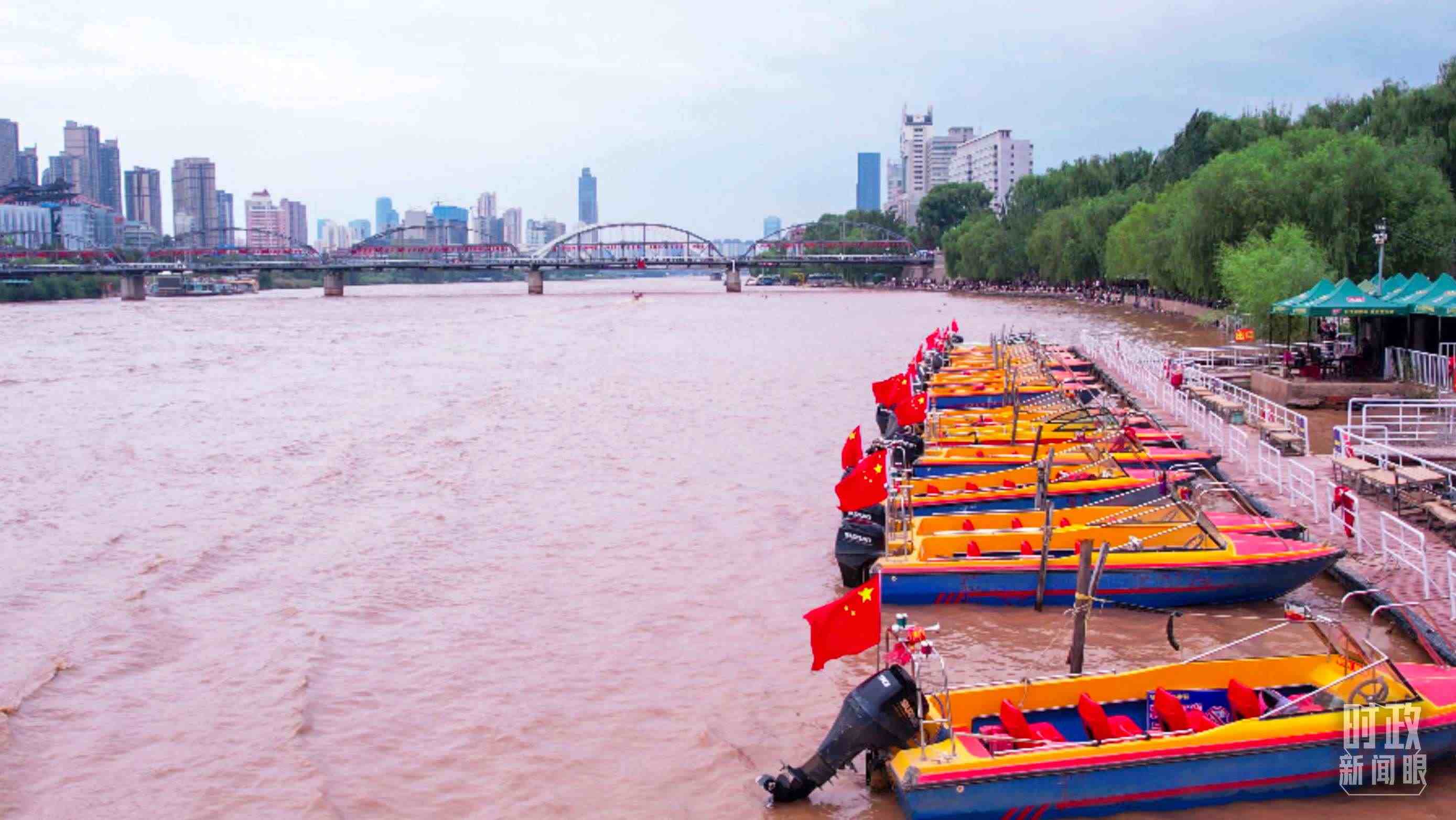 △黃河蘭州段。（總臺(tái)記者張吉瑞拍攝）