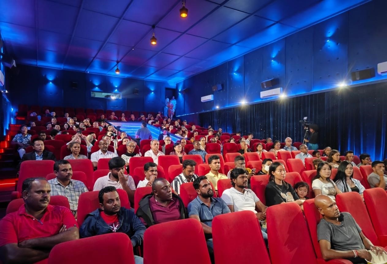 塞舌爾首屆中國電影節(jié)開幕式現(xiàn)場。林育楠 攝