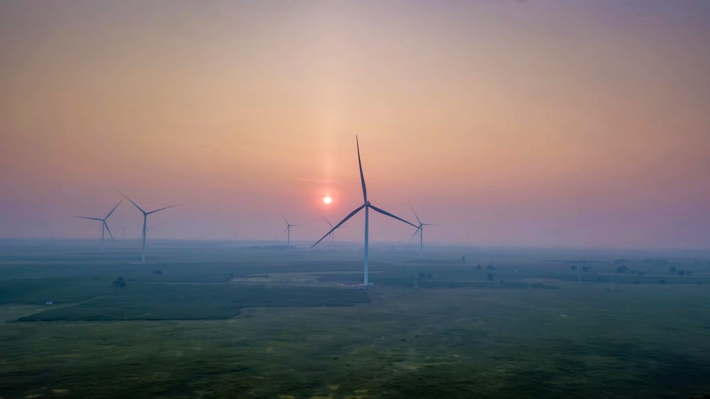 內(nèi)蒙古通遼市238萬(wàn)千瓦風(fēng)電基地。（受訪者供圖）