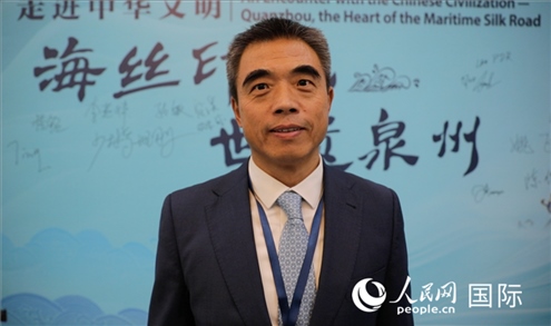 泉州市人民政府副市長姚飛接受人民網(wǎng)采訪。人民網(wǎng) 王婧攝