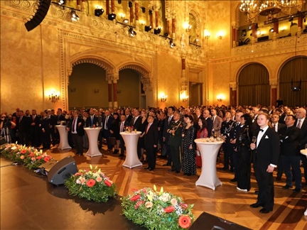 招待會現(xiàn)場。中國駐匈牙利大使館供圖