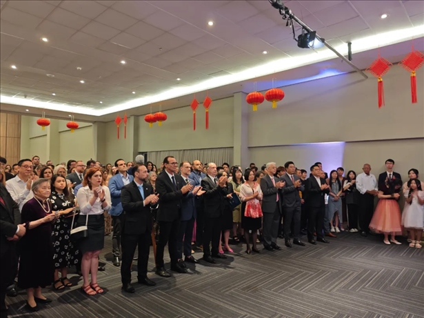 圖為招待會現(xiàn)場。 中國駐累西腓總領(lǐng)館供圖