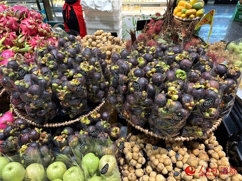 泰國超市售賣的山竹。人民網(wǎng)記者 簡承淵攝